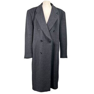 Tallia Uomo Men’s Long Overcoat 46L Made in Italy Wool Alpaca Nylon Blend